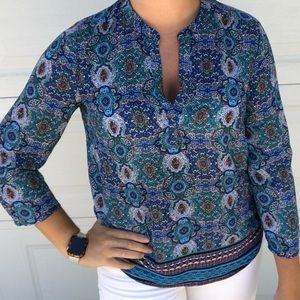 Daniel Rainn patterned long sleeve blouse